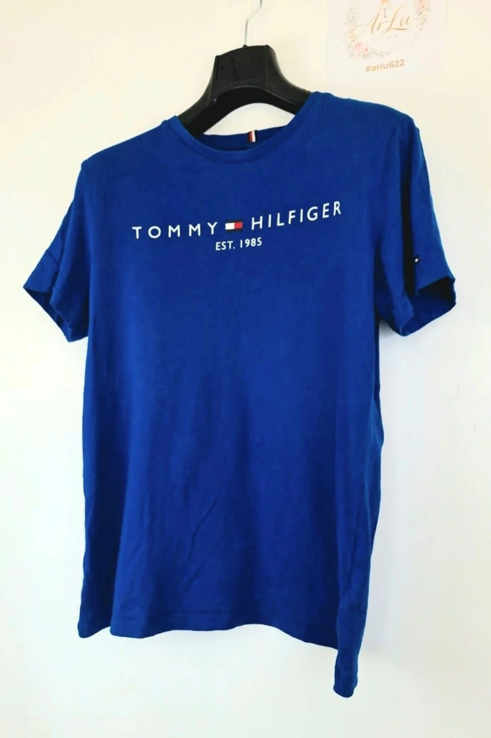 TOMMY HILFIGER Classic Blue Retro Y2K Style T-Shirt from the 2000s – photo 2